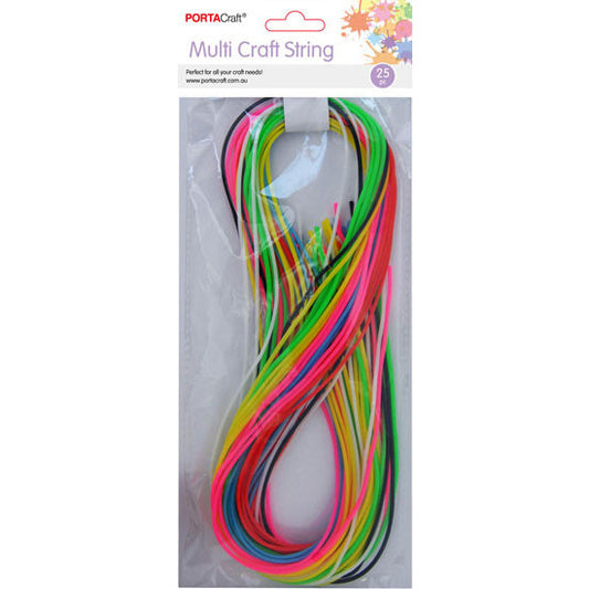 Plastic Multi Craft String 25pc Solid