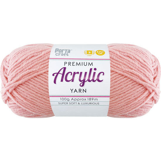 Acrylic Yarn 100g 189m 8ply - Dusty Pink