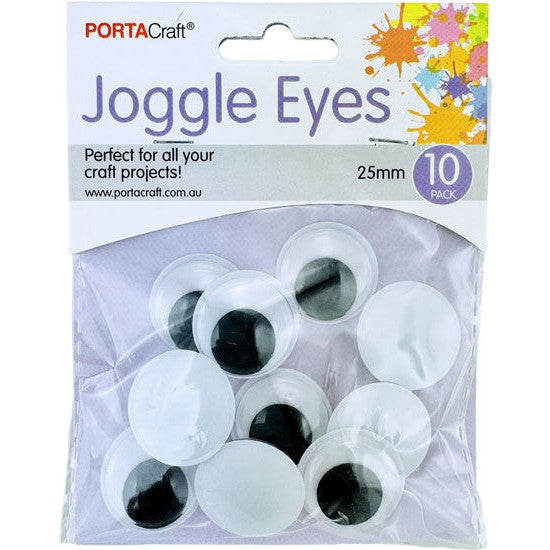 Joggle Eyes B&W 25mm 10pc