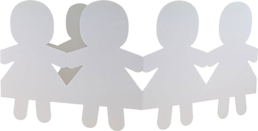 Cardstock Doll Fold Ups 45x12cm 10pc Girl