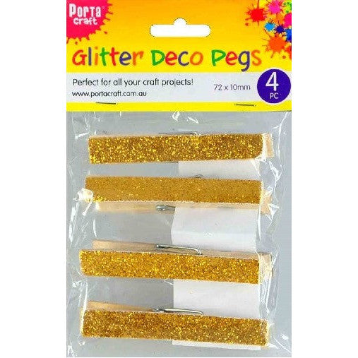 Glitter Decorative Pegs 4pcs