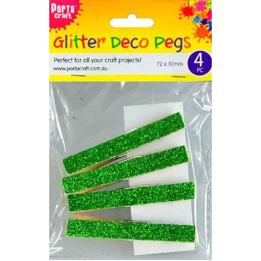 Glitter Decorative Pegs 4pcs
