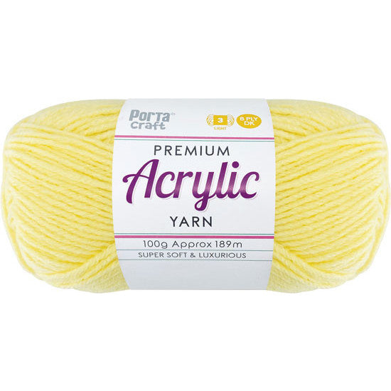 8ply Knitting Yarn 100g - Lemon