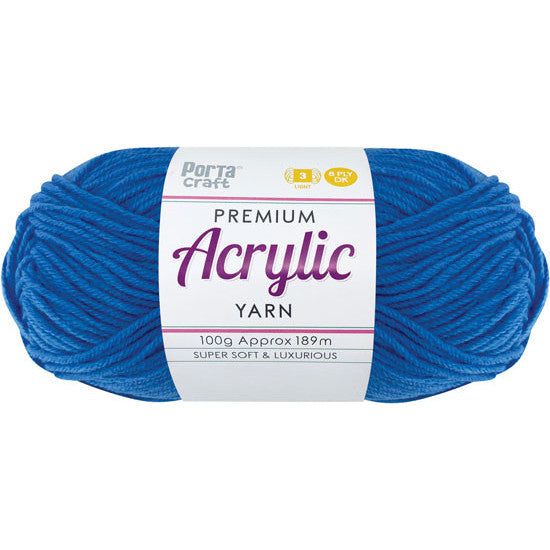 8ply Knitting Yarn 100g - True Blue