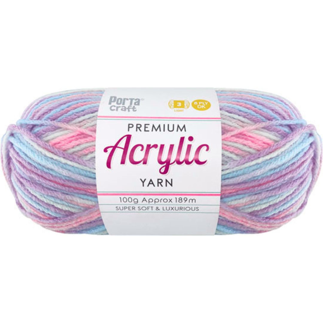 Acrylic Yarn 100g 189m 8ply - Variegated Rarity