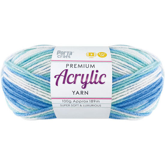 8ply Knitting Yarn 100g - Variegated Sea Shimmer