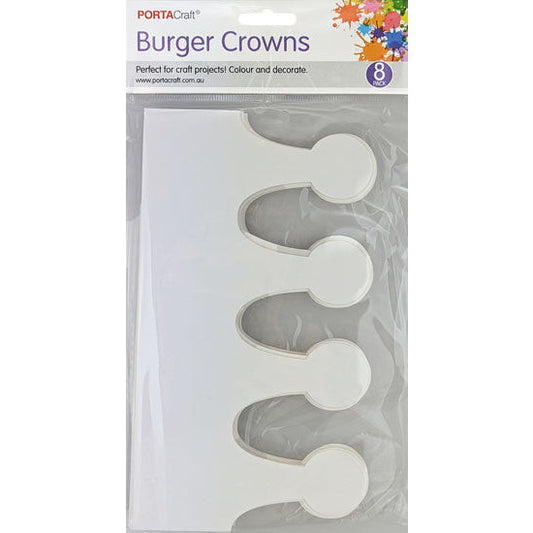 Cardstock Crowns Burger 60x12cm 8pk