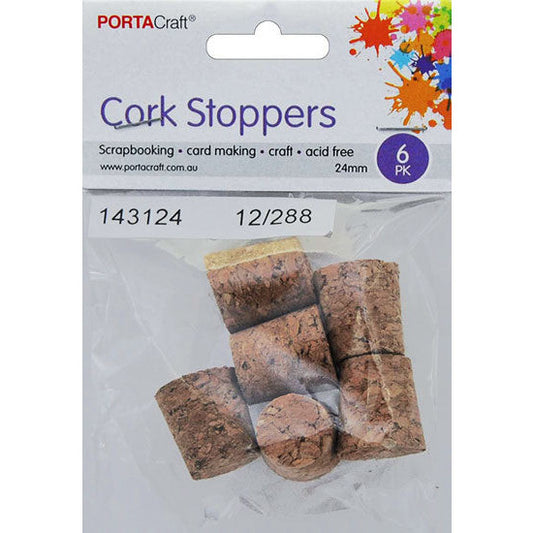 Cork Stoppers 24mm 6pk