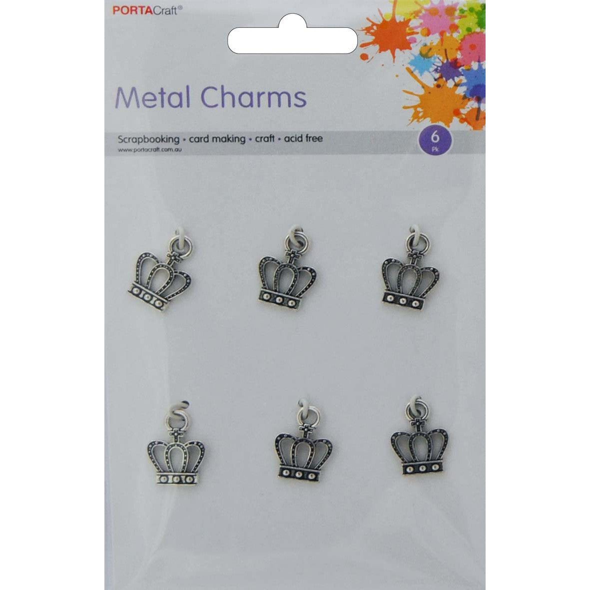 Porta Craft gold tone heart-shaped split rings 30mm four pack