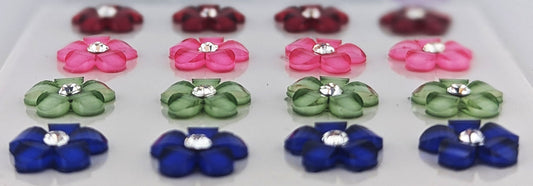 Gem Flowers 12mm 16pk - Bright