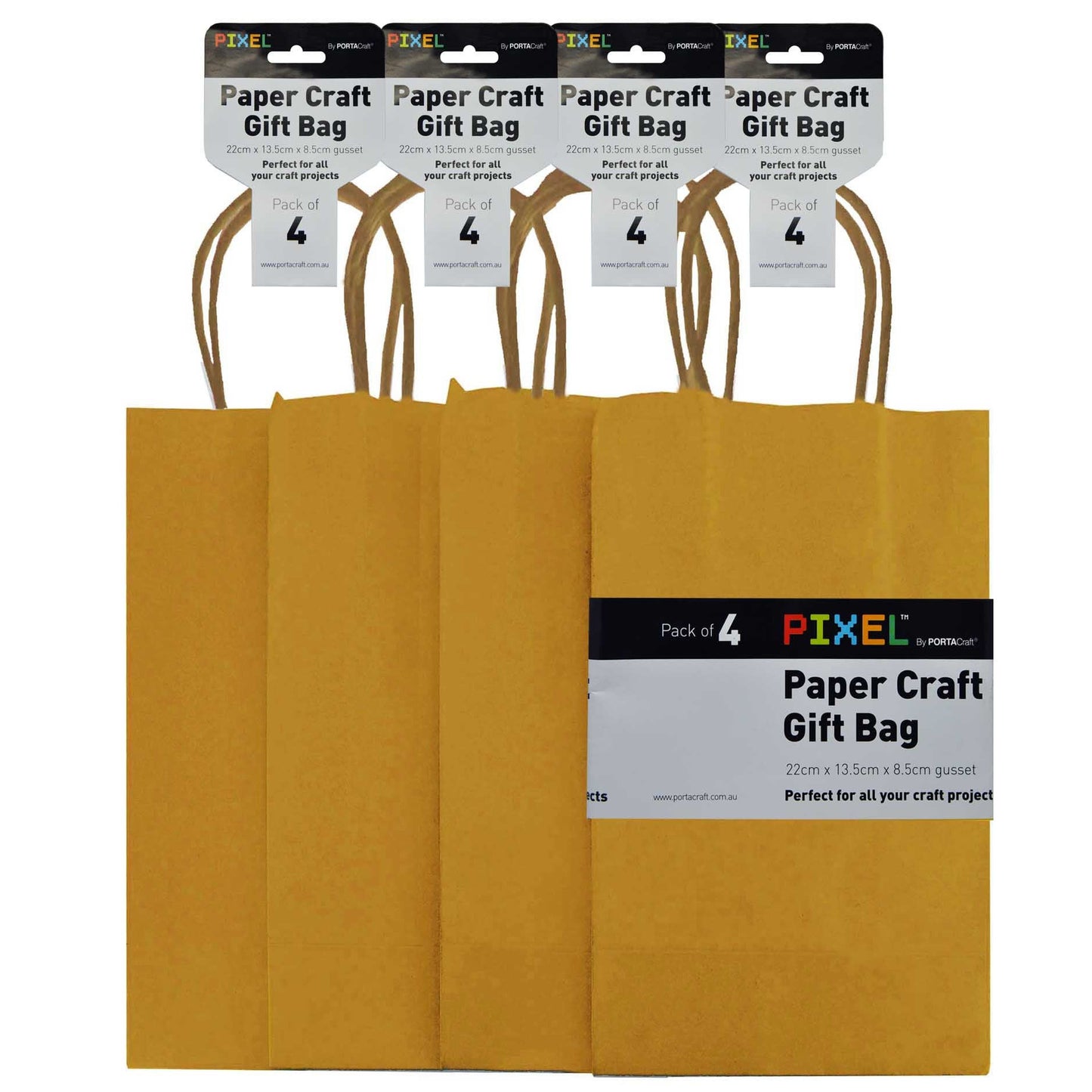 Kraft Paper Bag 220x135mm 4pk