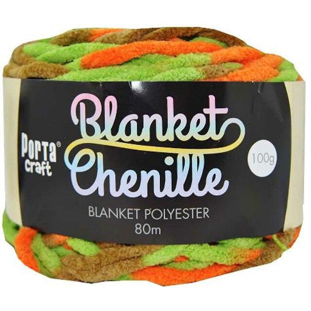 Chenille Blanket Yarn 100g 80m 12ply - Peas & Carrots