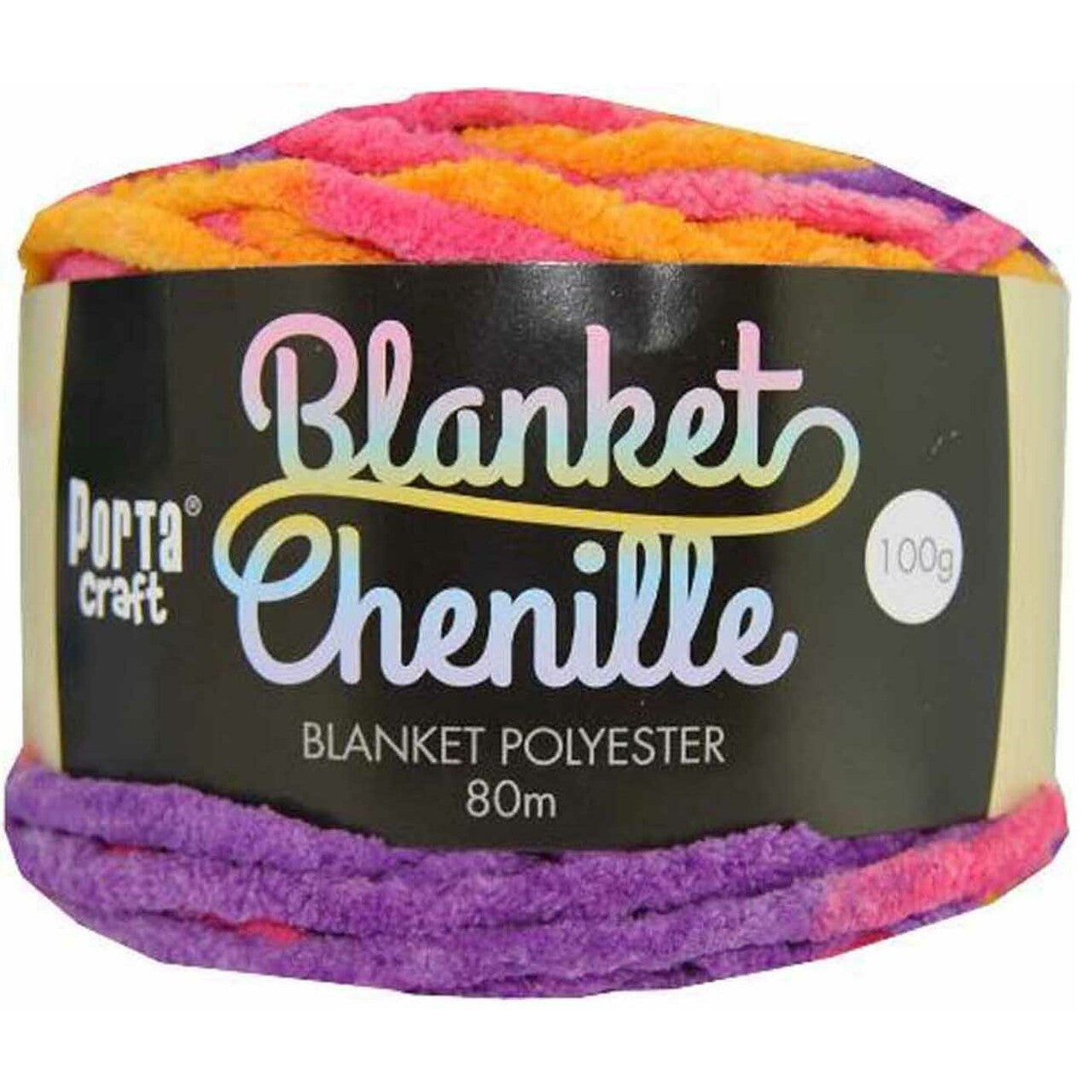 Chenille Blanket Yarn 100g 80m 12ply - Fantasy