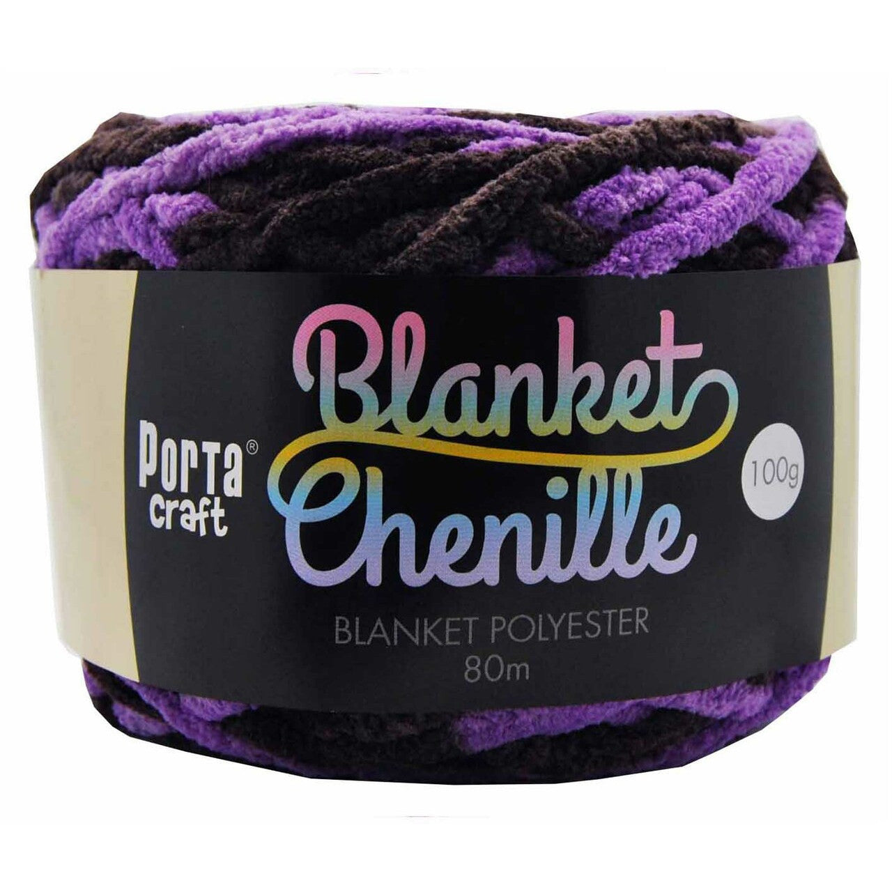 Chenille Blanket Yarn 100g 80m 12ply - Purple Sleepy Sky