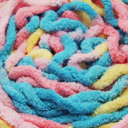 Porta Craft Chenille Blanket Yarn 12ply Rainbow Paddle Pop