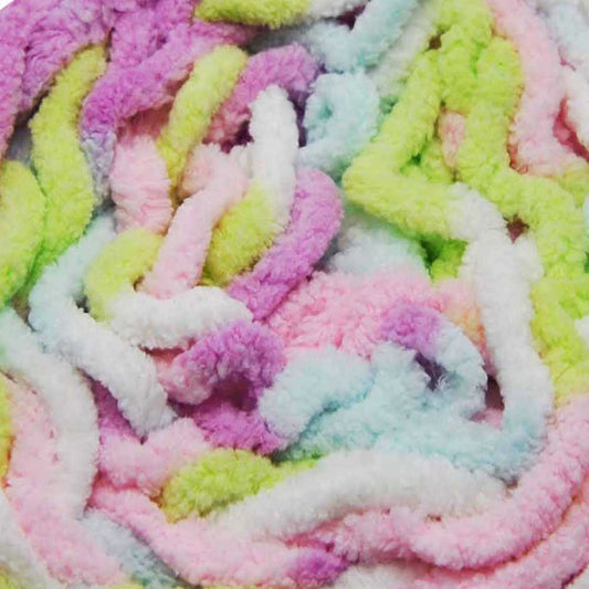 Porta Craft Chenille Blanket Yarn 12ply Pastel Rainbow
