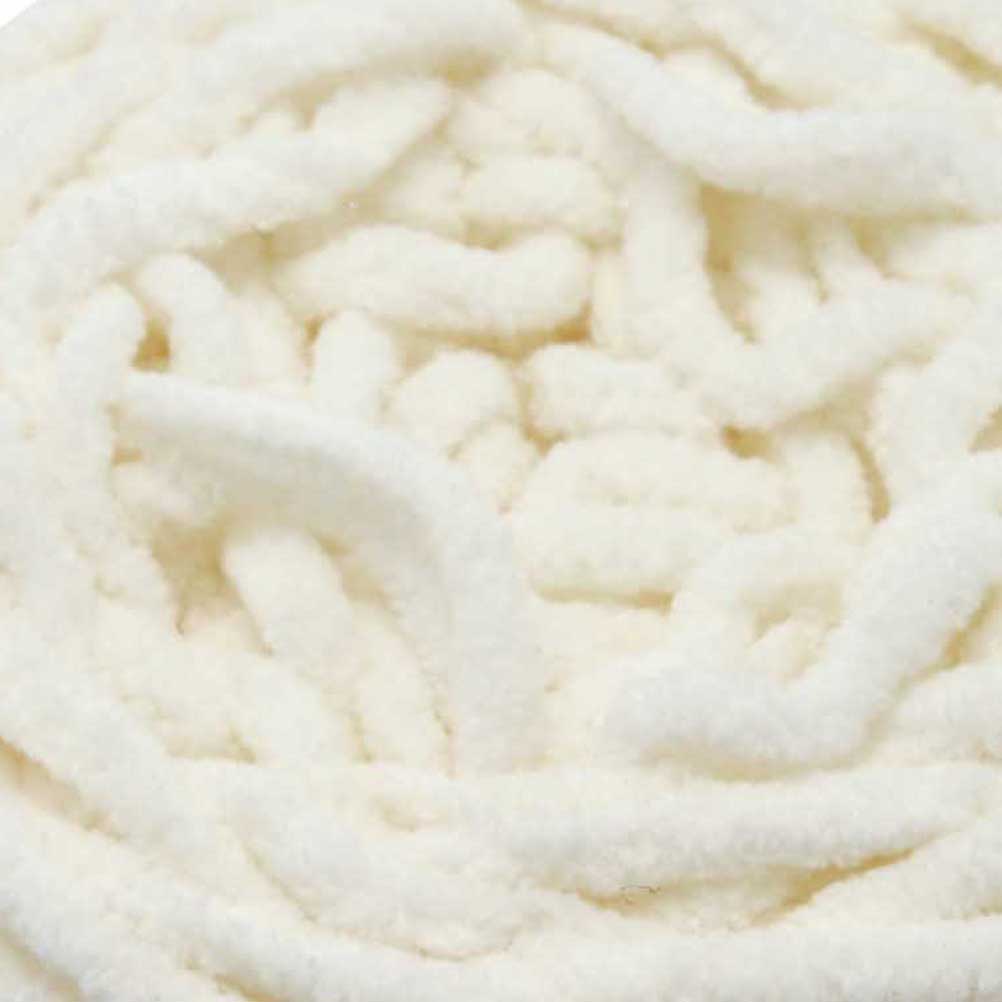 Chenille Blanket Yarn 100g 80m 12ply - Solid Cream