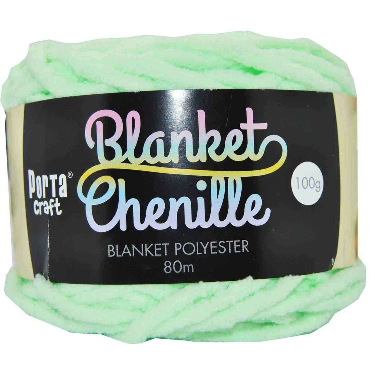Chenille Blanket Yarn 100g 80m 12ply - Mint