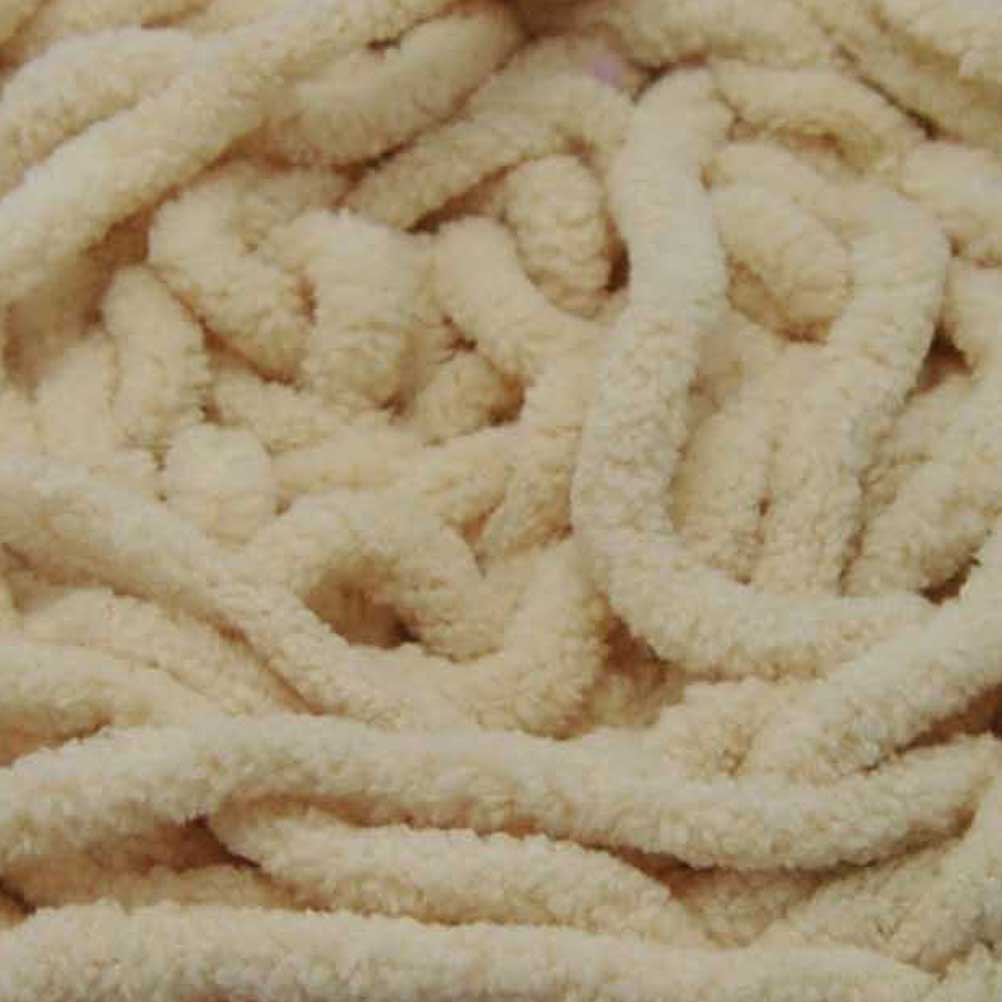 Chenille Blanket Yarn 100g 80m 12ply - Ivory