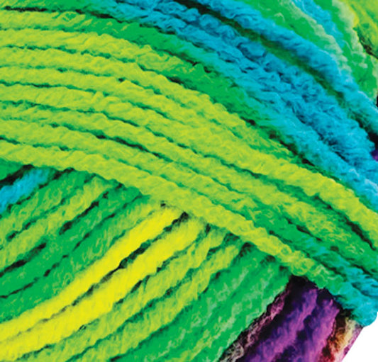 8ply Yarn Variegated Rainbow Green 100g by Porta Craft