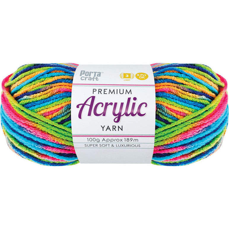 8ply Knitting Yarn 100g - Variegated Bobble