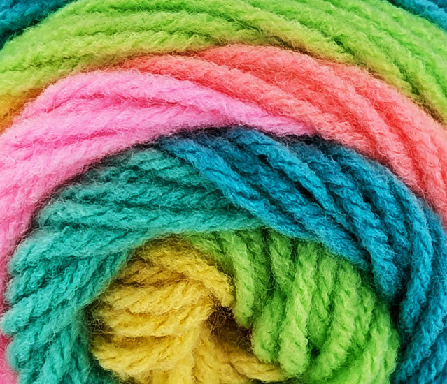 Stripes Acrylic Yarn 100g 188m 8ply - Retro