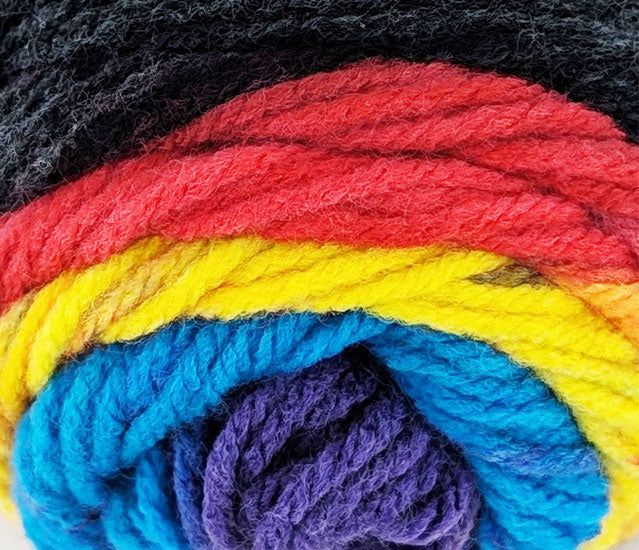 Stripes Acrylic Yarn 100g 188m 8ply - Neon