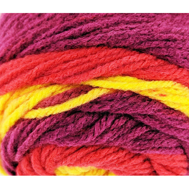 Stripes Acrylic Yarn 100g 188m 8ply - Fruity