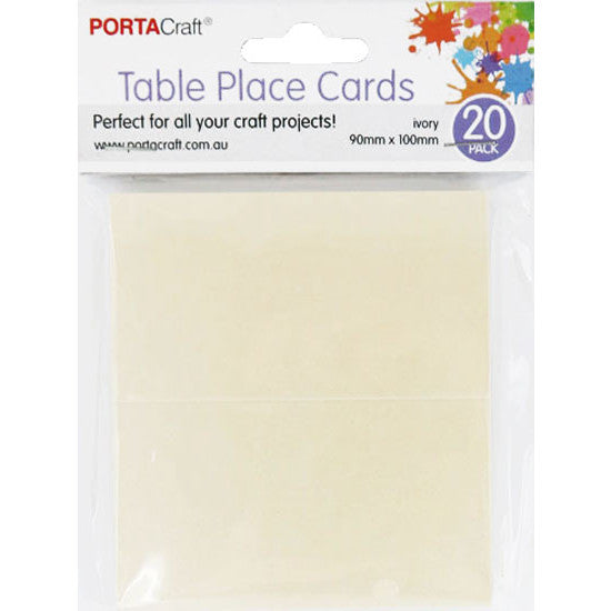 Table Place Cards 90x100mm 20pk Ivory