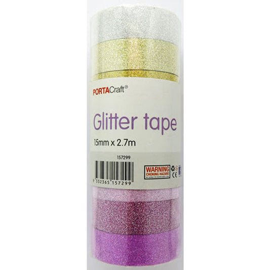 Glitter Tape 15mm x 2.7m 8pk