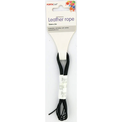 Leather String Black 1.5mm 2m Faux Leather