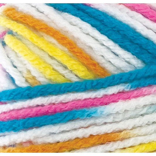 Buy Variegated Circus 8ply acrylic yarn Australia 100g 189m bright multicolour yarn for kids toys fun blankets and colourful amigurumi crochet
