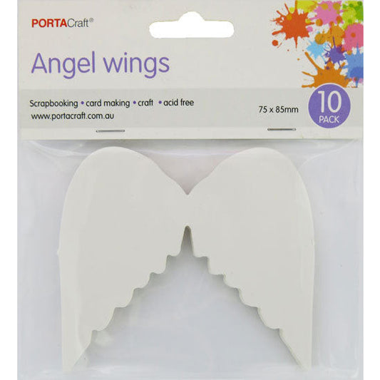 Cardstock Angel Wings 75x85mm 10pk