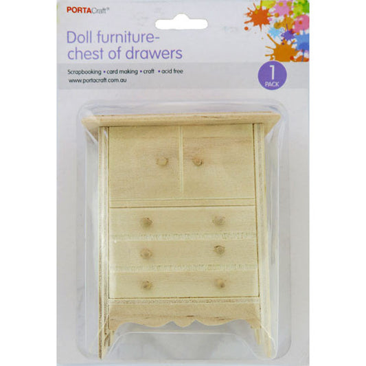 Doll Furniture Chest of Drawers 90x30x110mm
