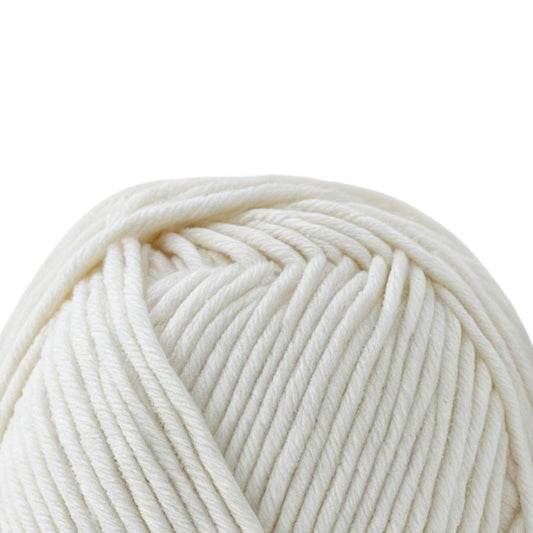 Luxe Cotton Acrylic Yarn 100g 8ply - White