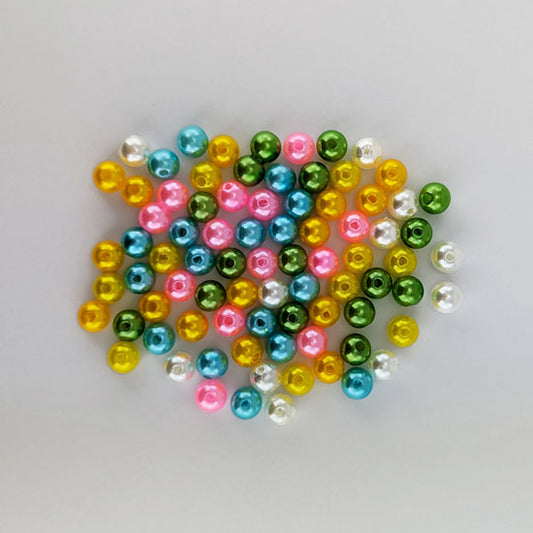 Pearl Beads Round 8mm 20g- Pastel Assorted