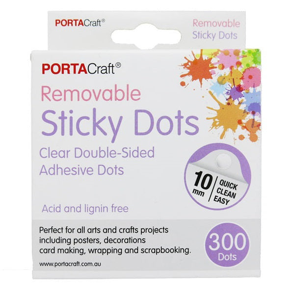 Sticky Glue Dots 10mm 300pk - Removable