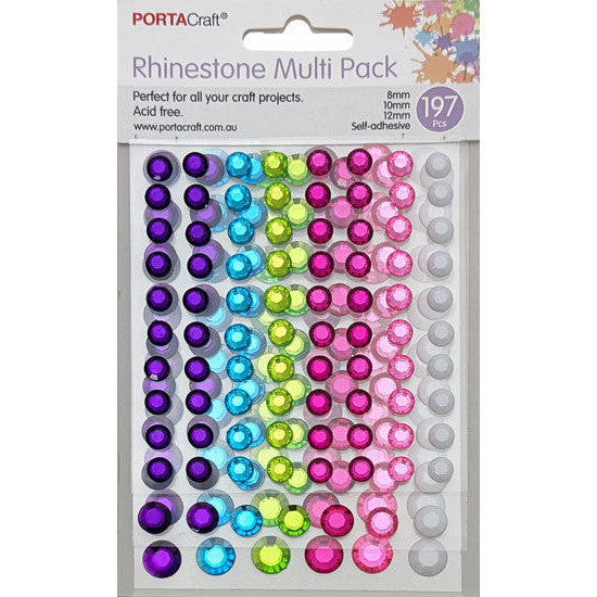 Rhinestones Multi Pack in 8,10,12mm 197pk - Mermaid Fantasy