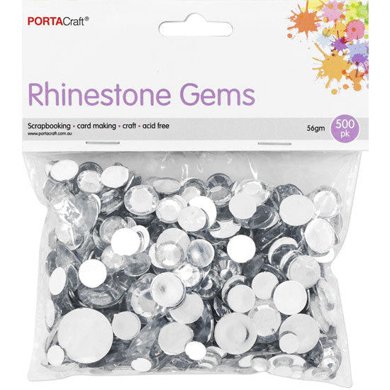 Porta Craft Rhinestone Gems 56g - Clear