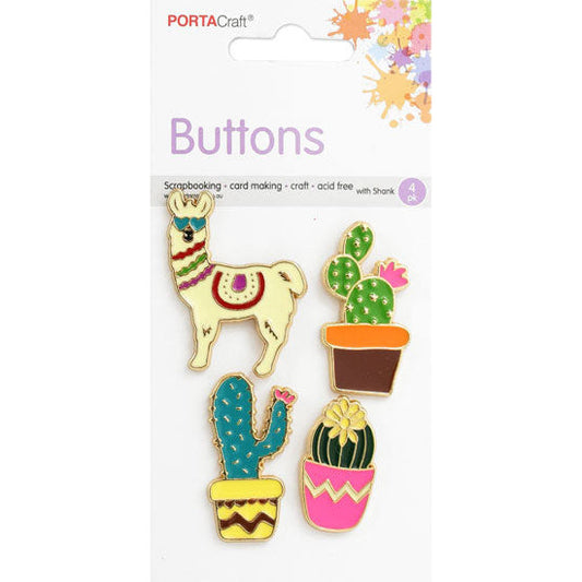 Buttons w Shank Asst 4pk Desert