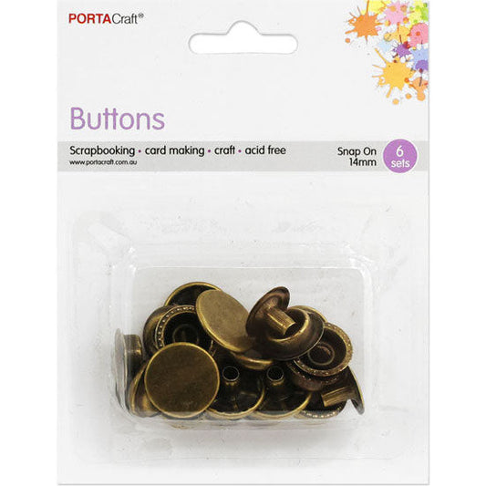 Fasteners Snap On 14mm 6 Sets Antique