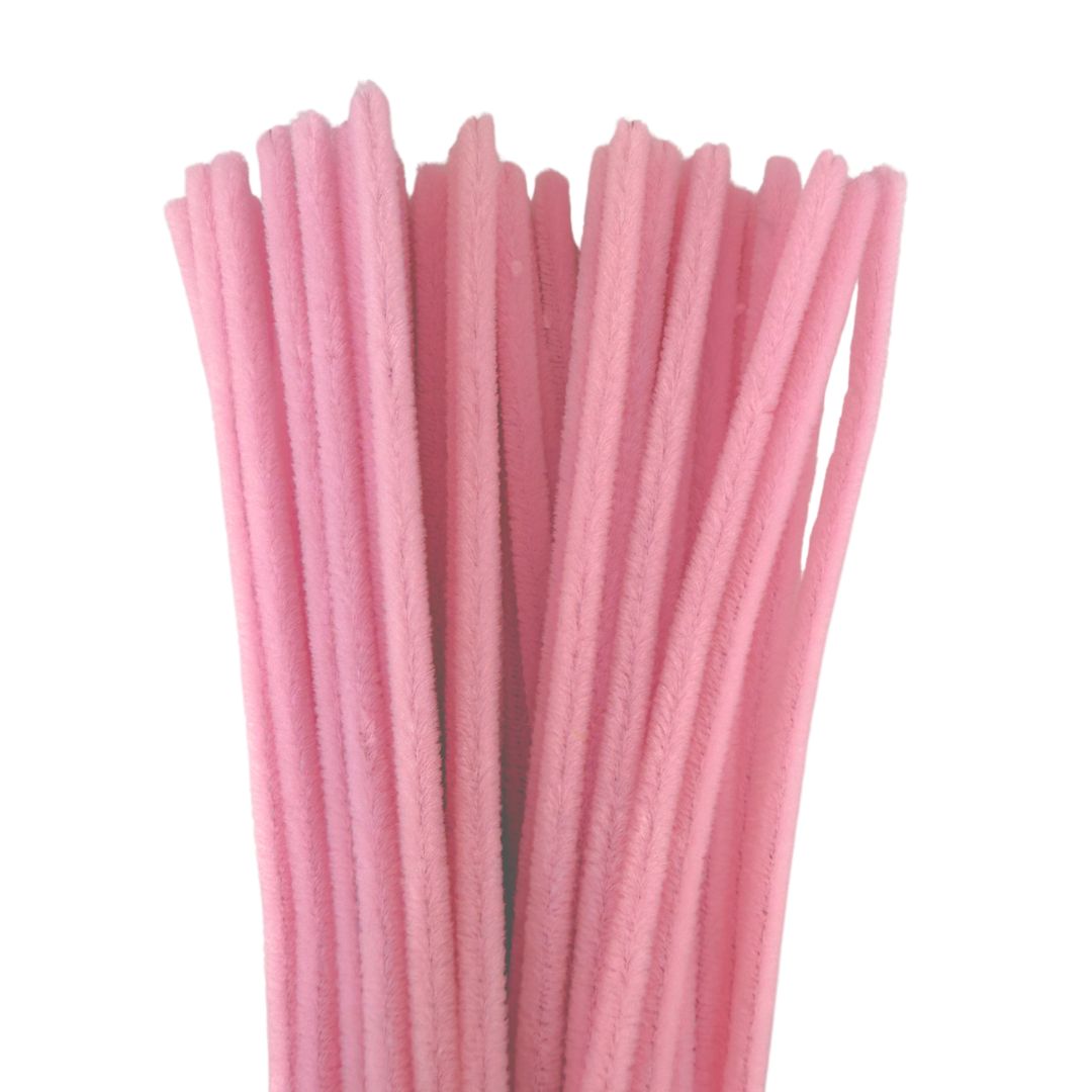 Chenille Stems 6mm 50pk - Light Pink