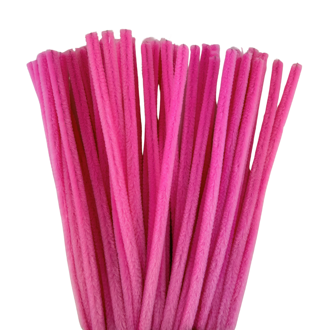 Chenille Stems 6mm 50pk - Hot Pink
