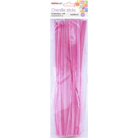 Chenille Stems 6mm 50pk - Hot Pink