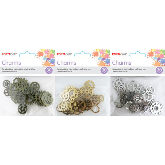 Charms Metal 30g Gears & Cogs