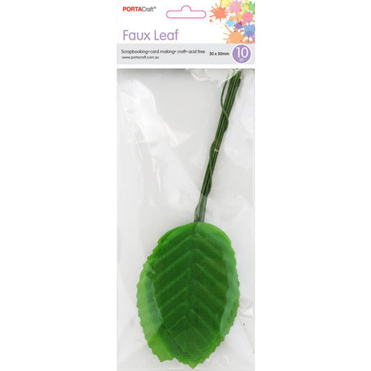 Leaves 30x50mm 10pk Tree Green