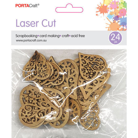 Laser Cut Filigree Hearts 27x29mm 24pk