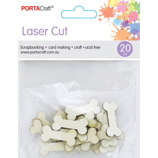 Laser Cut Dog Bones 30x14mm 20pk