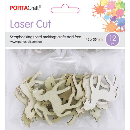 Laser Cut Unicorns 40x35mm 12pk