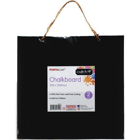 Hanging Chalkboard Square 200x200mm 2pk Card